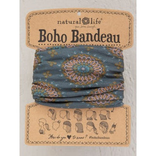 Boho Bandeau - Navy Vines