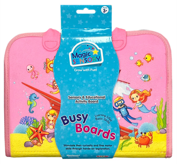 Magic Sensory Busy Board - Pink