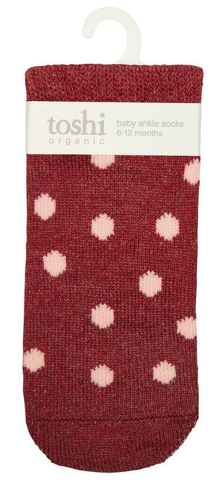 Toshi Organic baby socks - Rosewood