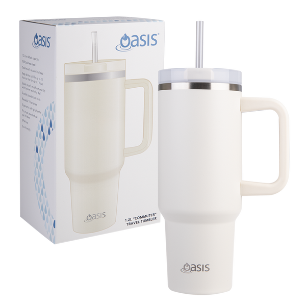 Oasis Stainless Steel Double Wall Insulated Commuter Travel tumbler 1.2L