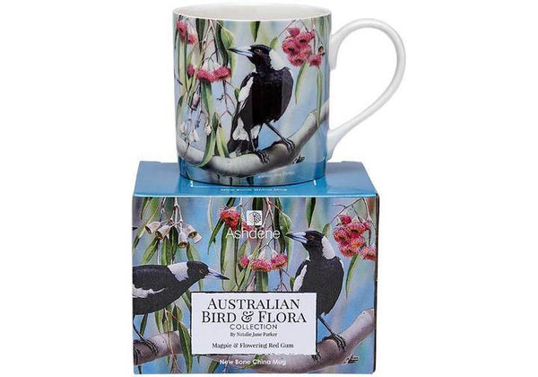 Aus Bird and Flora Magpie and City Mug