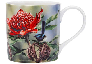 Aus Bird and Flora Blue wren and City Mug